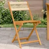 vidaXL Bistrostühle 2 Stk. Beige Massivholz Akazie und Produktbild-Vorschau 2