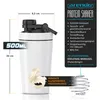 Arendo Protein Shaker Edelstahl, Eiweißshaker 500 ml, Produktbild-Vorschau 2