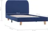 The Living Store Bettgestell Blau Stoff 90x200 cm Produktbild-Vorschau 6