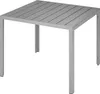 A studio shot of a square outdoor table. Voir les images du produit