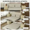 HOMCOM Schlafsofa Sofa mit Schlaffunktion 130 x 190 cm Produktbild-Vorschau 4