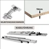 A collage of images showing furniture hardware components. Produktbild-Vorschau