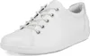A white leather sneaker is shown from a side angle against a white background. Náhled obrázku produktu