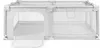 A baby playpen is shown from the front, with an open flap on the left side. Produktbild-Vorschau