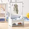 Ginger Home Kinder-Kleiderständer Holz Weiß/Grau – Regal Produktbild-Vorschau 10