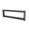 A black metal furniture leg with a rectangular frame is shown against a white background. Podgląd zdjęcia produktu