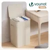 VOUNOT® Wäschekorb 90L, Wäschesammler mit Deckel  Beige Produktbild-Vorschau 2