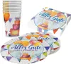 Happy Birthday Partyset Watercolor mit Tellern, Bechern, Produktbild-Vorschau 1