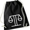 Huuraa Turnbeutel Waage Sternzeichen Symbol 12 Liter Black Produktbild-Vorschau 1