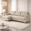 Ecksofa ARCTIC in Beige Stoff MALMO 222 x 90 x 140 cm Produktbild-Vorschau 4
