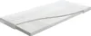A white mattress topper is shown on a white background, with a section cut away to reveal its internal layers. Náhled obrázku produktu