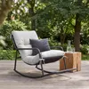 Home Deluxe Zewnętrzny fotel bujany ALEVIO - stalowy, (145 Podgląd zdjęcia produktu 2