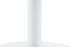 Close-up of the white base and column of a table. Voir les images du produit