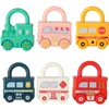 Educational Puzzle Spielzeugautos mit Vorhängeschloss Wagen Produktbild-Vorschau 2