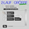 Gardinenschiene 120cm / 2-läufig mit Rundbogen, Produktbild-Vorschau 3