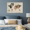 MuchoWow® Poster Weltkarte - Holzbrett - Windrose 90x60 cm Produktbild-Vorschau 4