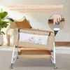 Babybett 6-stufig verstellbares Beistellbett mit Rollen &  Produktbild-Vorschau 4