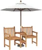 vidaXL Garten Gartenstühle 152 x 63 x 89 cm Massivholz Teak Produktbild-Vorschau 3