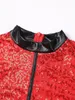 Damen Rennfahrerin Kostüm S – Glitzernder Langarm Jumpsuit Produktbild-Vorschau 6