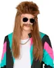 80er Jahre Herren Perücke in dunkelblond - Redneck Perücke Produktbild-Vorschau 2