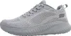 A single gray Skechers Bobs Sport Squad Chaos women's training shoe is shown from a side view against a white background. Voir les images du produit
