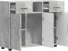 vidaXL Armadio in legno grigio cemento 88,5 x 30,5 x 73 cm Anteprima dell’immagine prodotto 5