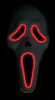 Scream Ghostface Halloween Kostüm LED Maske M-L Größe: M-L Produktbild-Vorschau 4