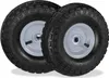 Relaxdays Sackkarrenrad 2er Set, 4.10 3.50-4, luftbereift, Produktbild-Vorschau 1