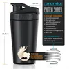 Arendo Protein Shaker acier inoxydable, shaker à protéines Voir les images du produit 2