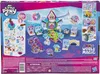 The back of a My Little Pony MINI World Magic toy box, showing various play sets and accessories. Produktbild-Vorschau