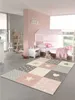 Kinderteppich Babyzimmer Mond Stern Punkte Pastel Pink Grau Produktbild-Vorschau 2