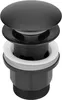 A black click-clack drain stopper for a sink. Náhľad obrázku produktu