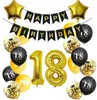 18. Geburtstag Party Deko Set - Girlande + Zahlen 18 + Produktbild-Vorschau 1