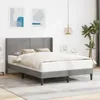 vidaXL Bettrahmen mit Kopfteil Hellgrau 120 x 200 cm Samt Produktbild-Vorschau 2