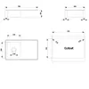 Technical drawings and dimensions of a sink. Produktbild-Vorschau