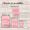 Mr. & Mrs. Panda Bild Einhorn Schwein DIN A2 - Rot Pastell Produktbild-Vorschau 3