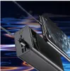 A power bank is shown charging a smartphone, with abstract light streaks in the background. Produktbild-Vorschau