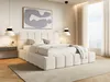 FEDVE Polsterbett Lund aus Bouclé-Stoff 160x200 cm, Creme Produktbild-Vorschau 2