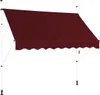 A burgundy awning is shown against a white background, supported by white poles. Anteprima dell’immagine prodotto
