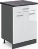 A studio shot of a kitchen base cabinet with a drawer and two doors. Voir les images du produit