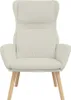 relaxačné kreslo vidaXL Cream White Velvet Náhľad obrázku produktu 3