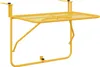 vidaXL Závesný balkónový stolík horčica 60 x 39 x 65 cm Náhľad obrázku produktu 7