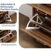 FCH Armoire à chaussures étroite à 4 portes, étagère à Voir les images du produit 5