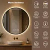 S'AFIELINA Specchio Bagno LED Rotondo 80 cm, Cornice Nera, Anteprima dell’immagine prodotto 3