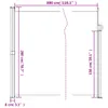vidaXL Tenda laterale estensibile nera 200x300 cm Anteprima dell’immagine prodotto 8