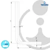 tecuro Spülbogen für WC-Spülkasten - PVC weiß Höhe: 650 mm Produktbild-Vorschau 3
