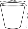 Pflanzkübel Elho Pure straight round Kunststoff Ø 50 cm H Produktbild-Vorschau 3