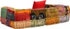 vidaXL Pouf modulare a 2 posti in tessuto patchwork Anteprima dell’immagine prodotto 2