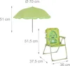 Relaxdays Kinder Klappstuhl, Campingstuhl mit Sonnenschirm, Produktbild-Vorschau 4