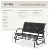 tectake® Schaukelbank Greta 121 x 72 x 86,5 cm Produktbild-Vorschau 5
